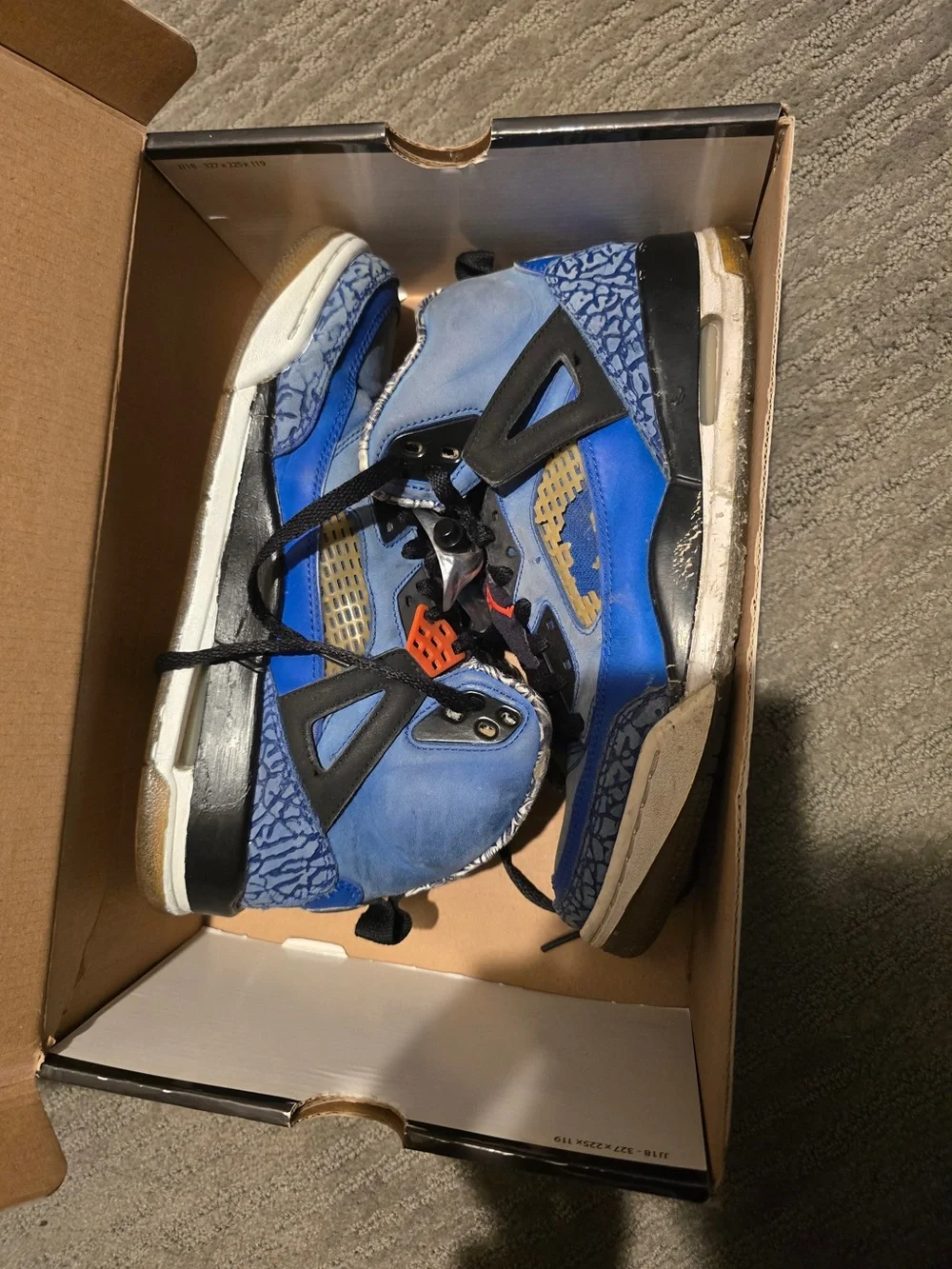 Jordan Blue and Black High-Top Sneakers